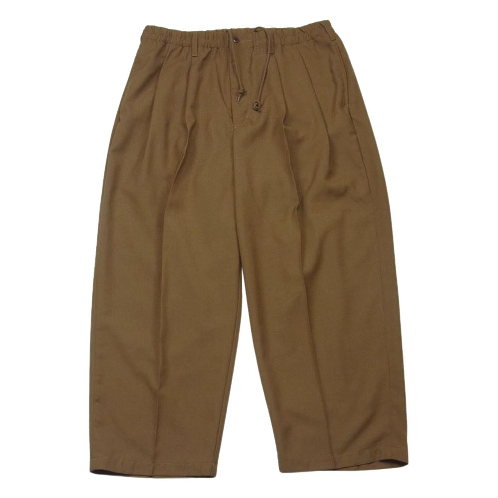 COOTIE クーティー 2タック ワイド イージー スラックス パンツ 日本製 ブラウン系 L【中古】