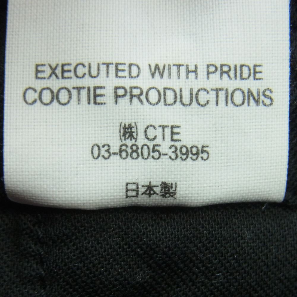 COOTIE クーティー 2タック ワイド イージー スラックス パンツ 日本製 ブラック系 L【中古】