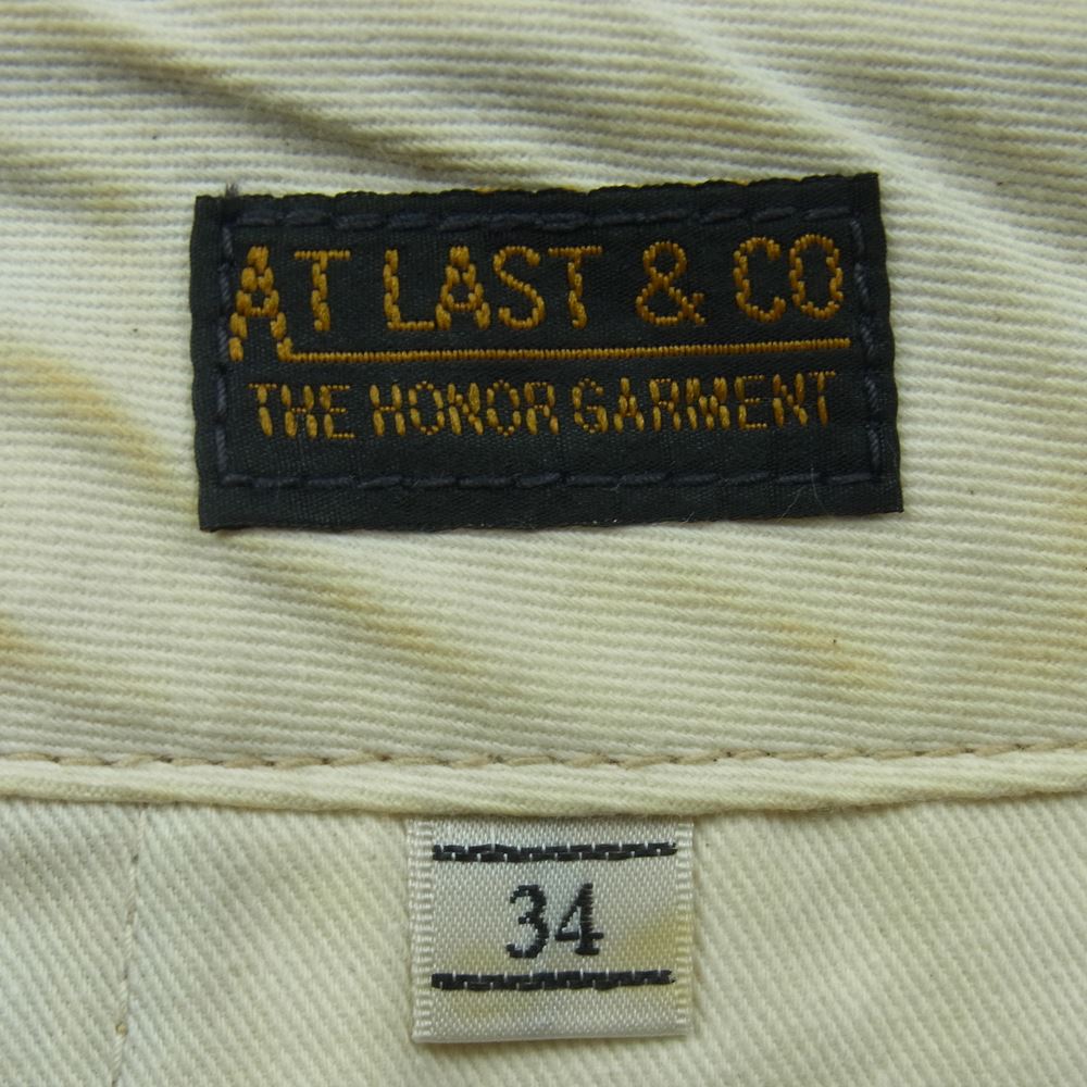 AT LAST アットラスト CHINO Work Pants チノ ワーク パンツ ベージュ系 34【中古】