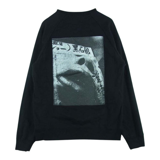 WACKO MARIA ワコマリア 森山大道 バック フォト スウェット 日本製 ブラック系 L【中古】