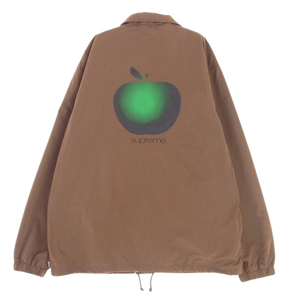 Supreme シュプリーム 19SS Apple Coaches Jacket アップル ナイロン コーチ ジャケット ブラウン系 L【美品】【中古】
