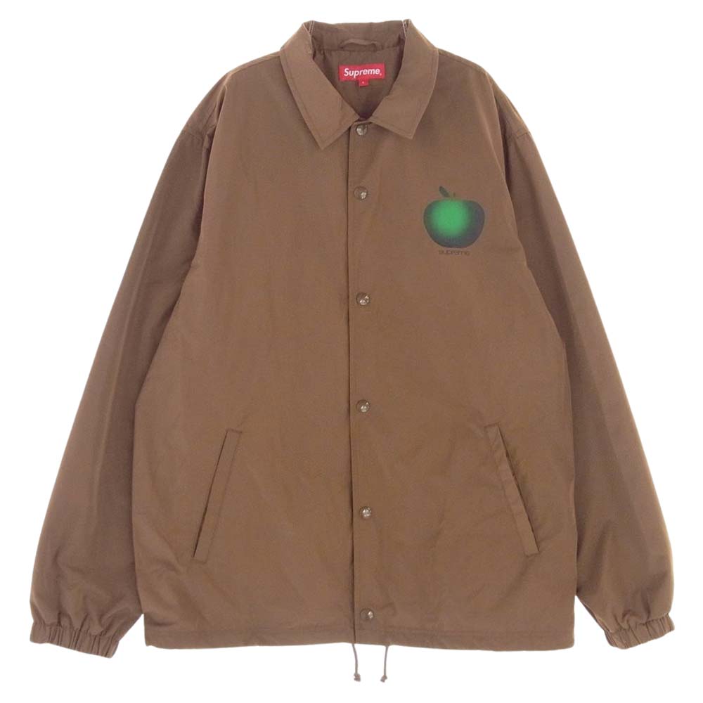 Supreme シュプリーム 19SS Apple Coaches Jacket アップル ナイロン コーチ ジャケット ブラウン系 L【美品】【中古】