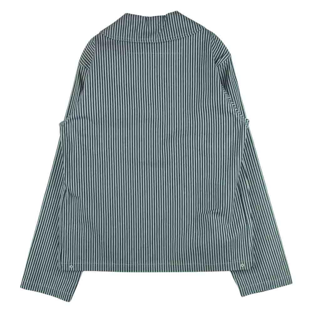 AT LAST アットラスト Lot 578J ショールカラー ヒッコリー ストライプ カバーオール ジャケット ネイビー系 オフホワイト系 40【中古】