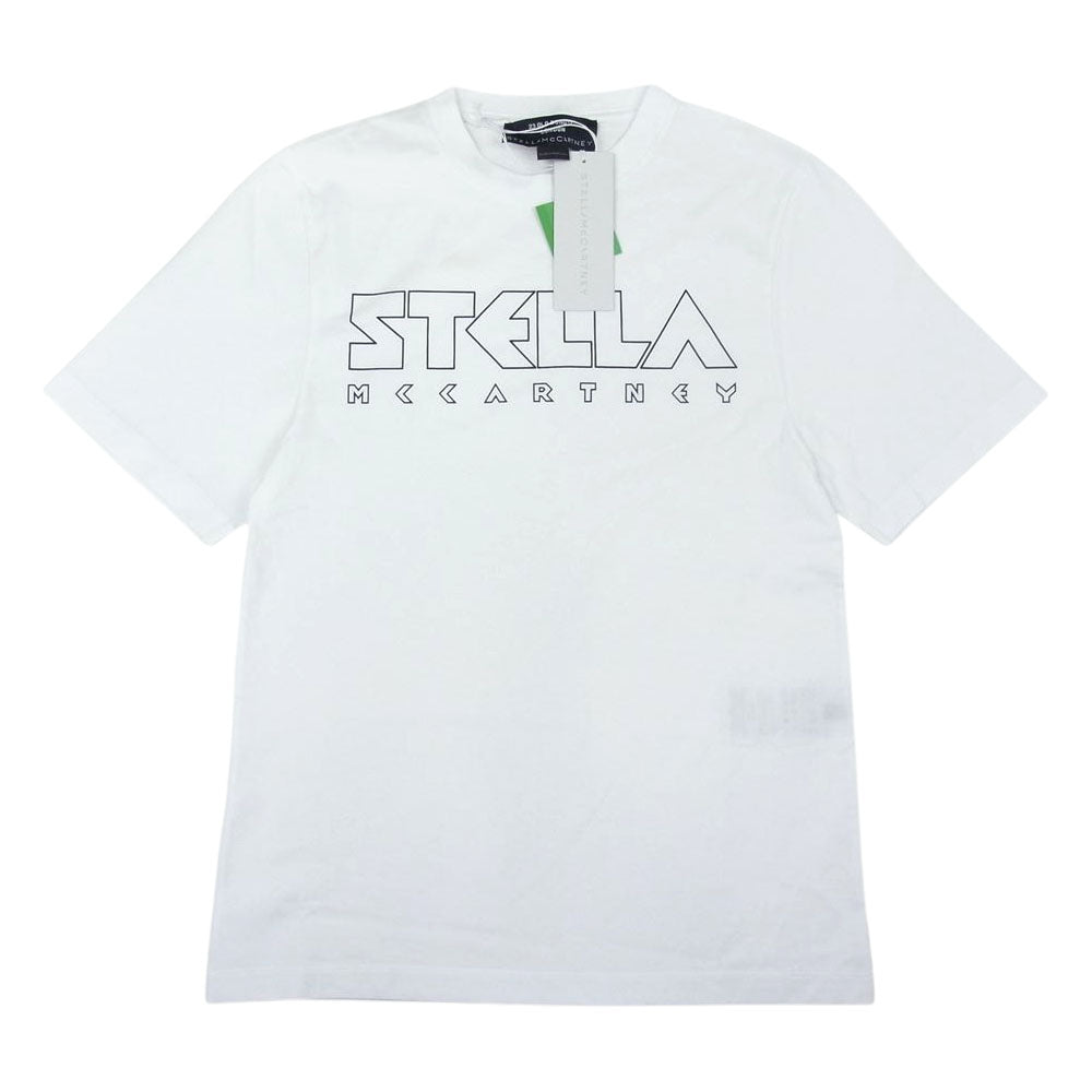 Stella McCartney ステラマッカートニー デジタル 記号 ロゴ プリント 半袖 Tシャツ ホワイト ホワイト系 S【美品】【中古】