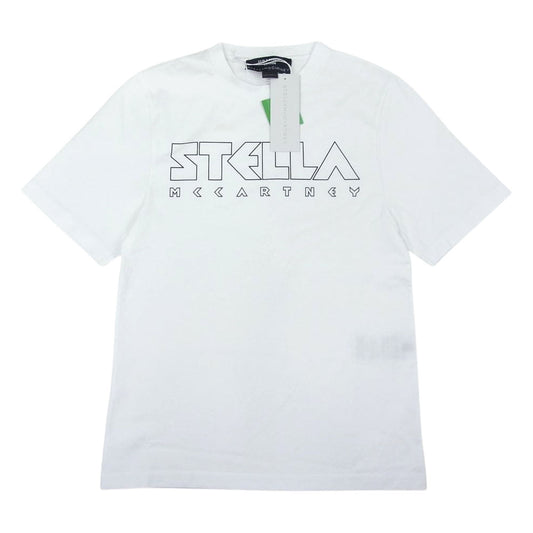 Stella McCartney ステラマッカートニー デジタル 記号 ロゴ プリント 半袖 Tシャツ ホワイト ホワイト系 S【美品】【中古】
