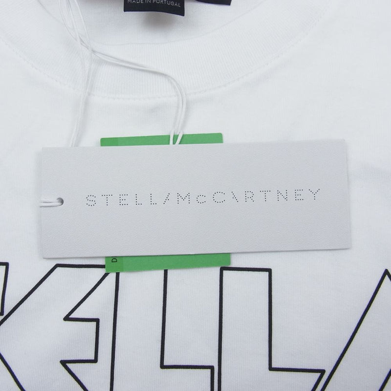 Stella McCartney ステラマッカートニー デジタル 記号 ロゴ プリント 半袖 Tシャツ ホワイト ホワイト系 S【美品】【中古】