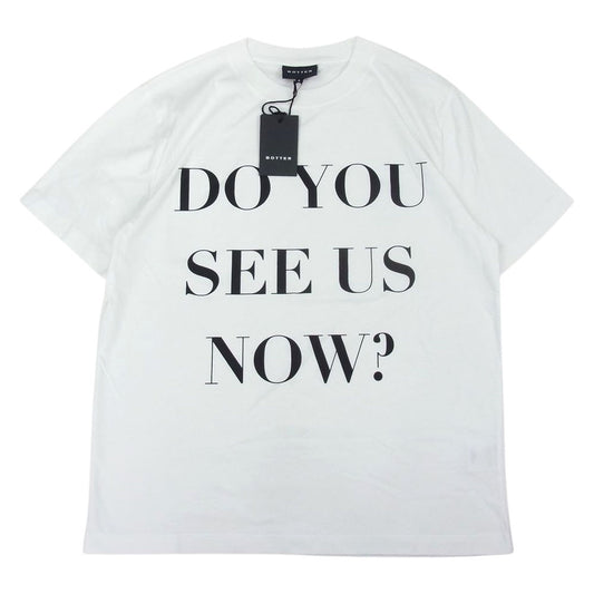 ボッター 3012 SHORT SLV BOTTER CLASSIC TSHIRT DO YOU SEE US NOW? プリント 半袖 Tシャツ ホワイト系 S【美品】【中古】