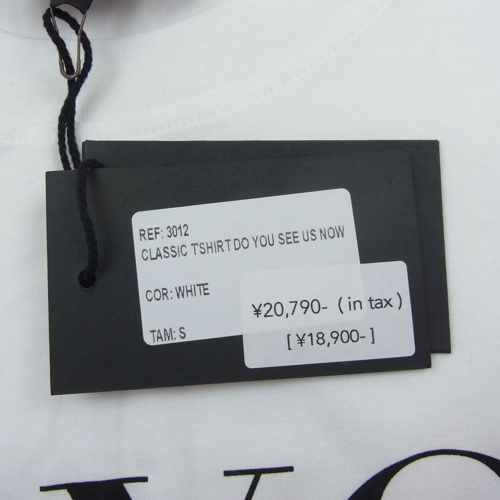 ボッター 3012 SHORT SLV BOTTER CLASSIC TSHIRT DO YOU SEE US NOW? プリント 半袖 Tシャツ ホワイト系 S【美品】【中古】