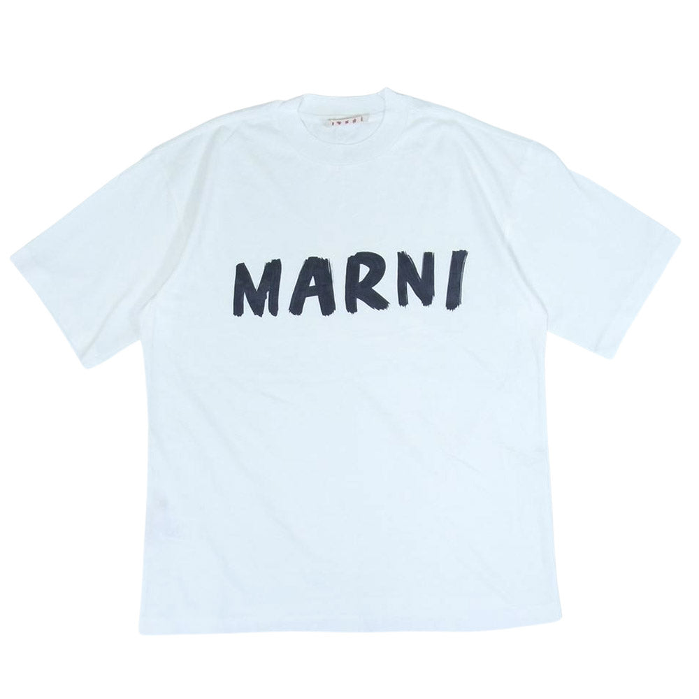 MARNI マルニ ペイント ロゴ プリント 半袖 Tシャツ ホワイト系 38