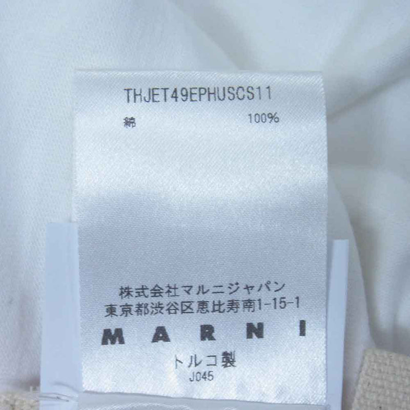 MARNI マルニ ペイント ロゴ プリント 半袖 Tシャツ ホワイト系 38