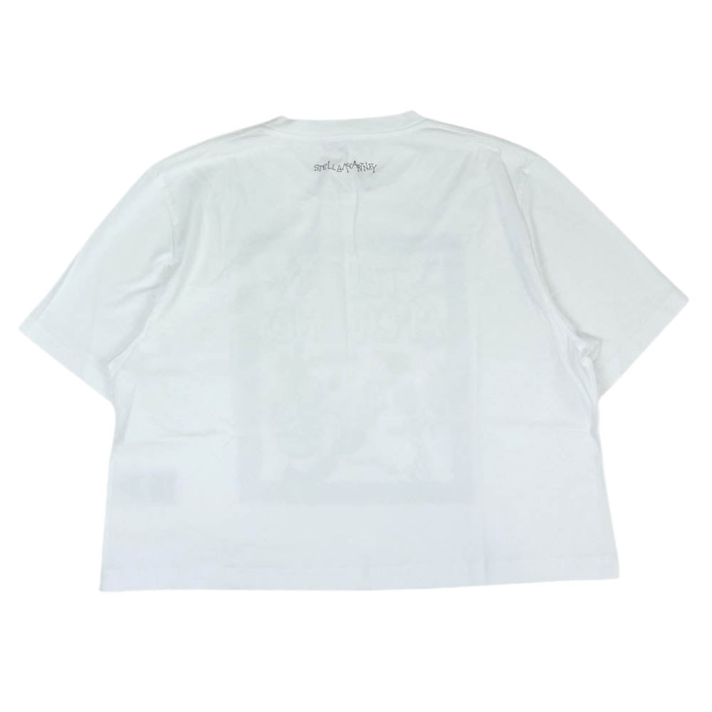Stella McCartney ステラマッカートニー フレーム デザイン イラスト ロゴ プリント 半袖 Tシャツ ホワイト ホワイト系 M【美品】【中古】