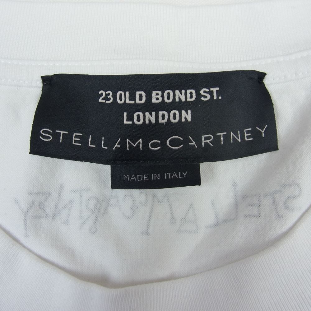 Stella McCartney ステラマッカートニー フレーム デザイン イラスト ロゴ プリント 半袖 Tシャツ ホワイト ホワイト系 M【美品】【中古】