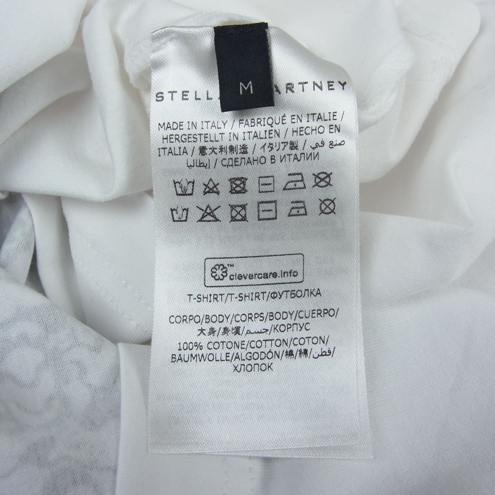 Stella McCartney ステラマッカートニー フレーム デザイン イラスト ロゴ プリント 半袖 Tシャツ ホワイト ホワイト系 M【美品】【中古】