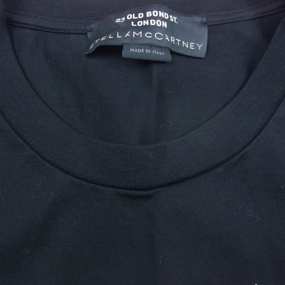 Stella McCartney ステラマッカートニー フレーム デザイン イラスト ロゴ プリント 半袖 Tシャツ ブラック ブラック系 M【美品】【中古】