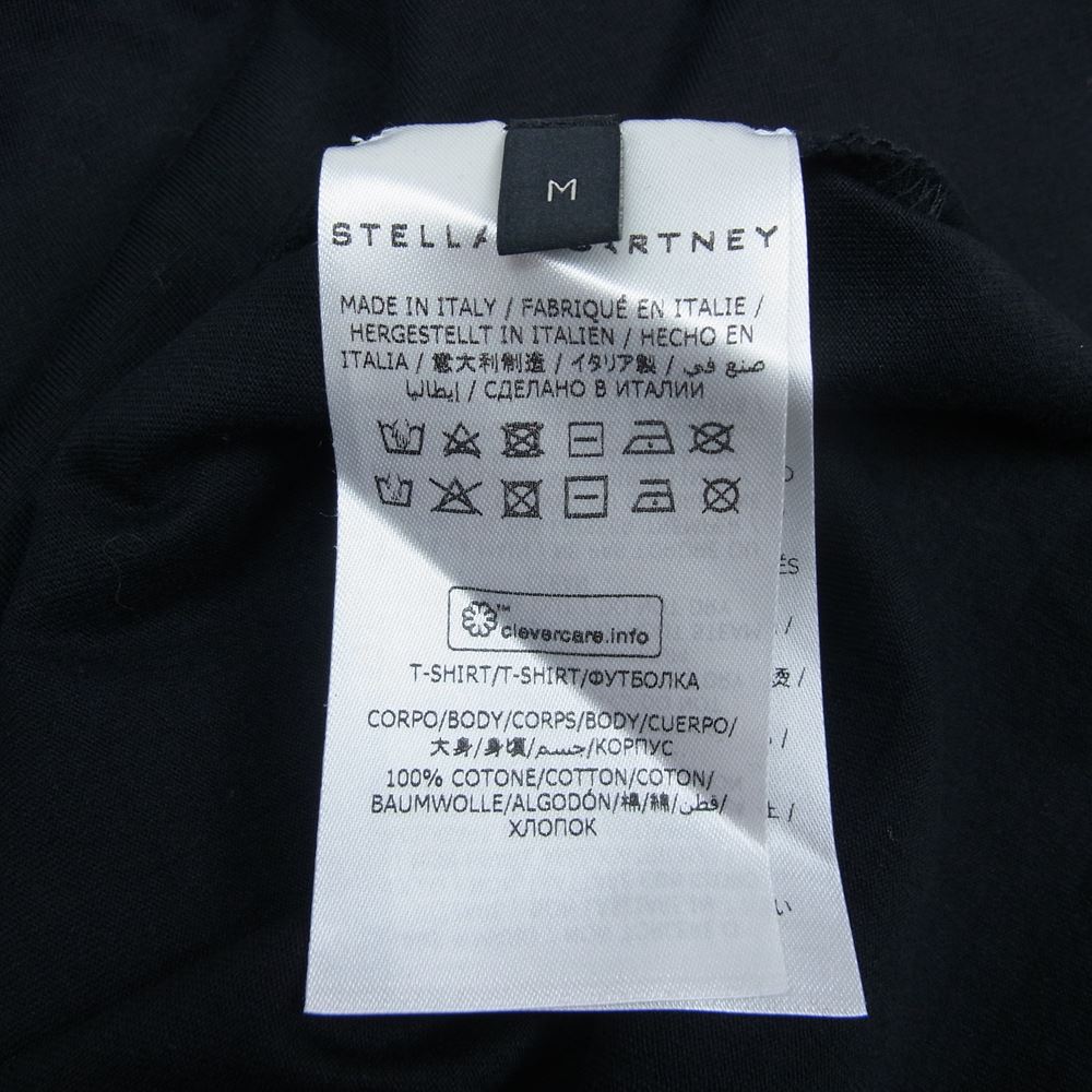 Stella McCartney ステラマッカートニー フレーム デザイン イラスト ロゴ プリント 半袖 Tシャツ ブラック ブラック系 M【美品】【中古】