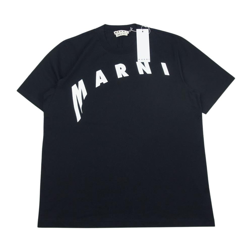 MARNI マルニ HUMU0200AP S23727 国内正規品 ロゴ 半袖 Tシャツ ブラック ブラック系 50【美品】【中古】