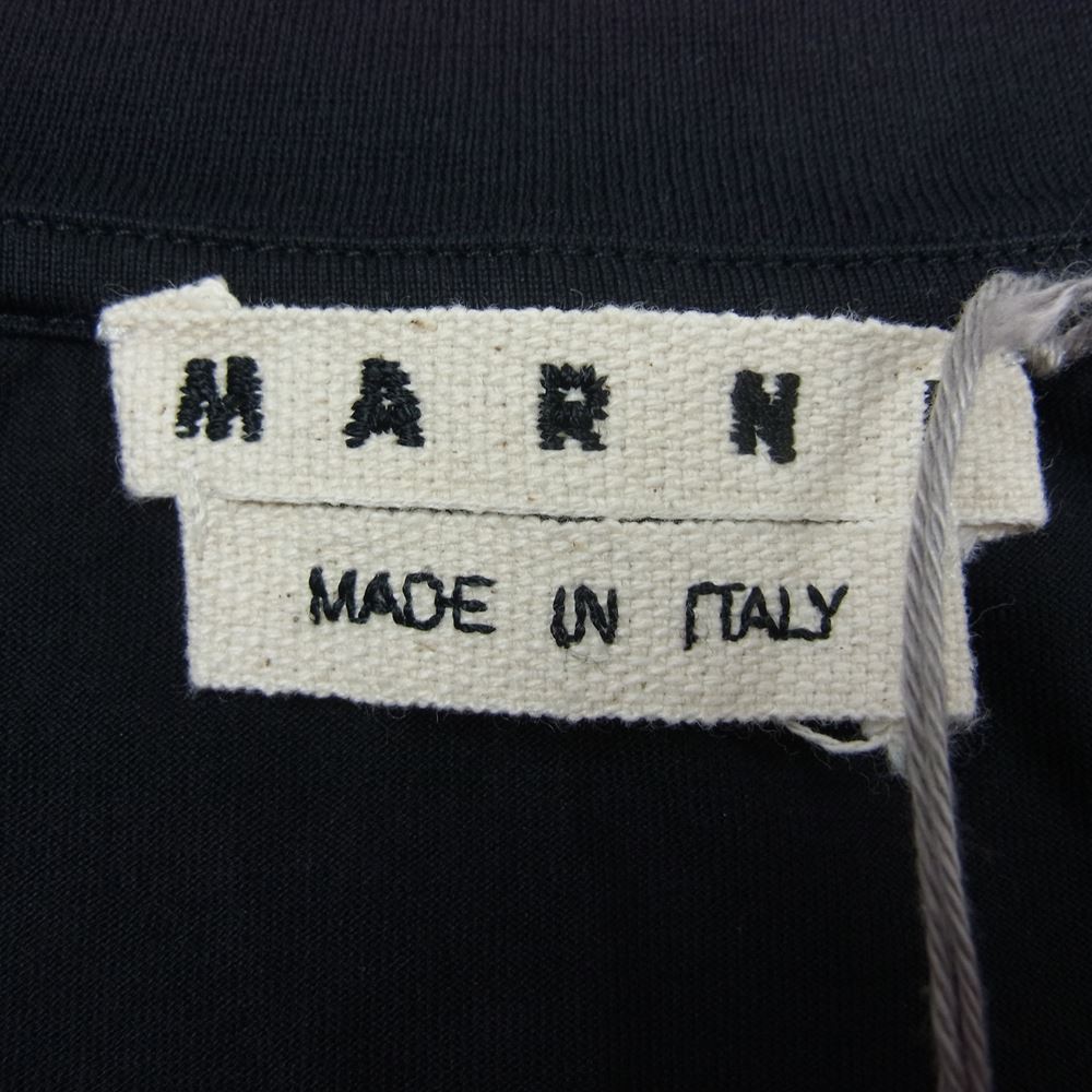 MARNI マルニ HUMU0200AP S23727 国内正規品 ロゴ 半袖 Tシャツ ブラック ブラック系 50【美品】【中古】
