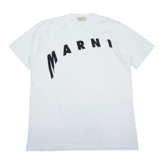 MARNI マルニ 国内正規品 ロゴ 半袖 Tシャツ ホワイト系 48【美品】【中古】