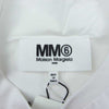 MAISON MARGIELA メゾンマルジェラ S52NC0280 S47294 国内正規品 MM6 エムエムシックス オーバーサイズ シャツ生地 ロゴプリント クルーネック 半袖 Tシャツ ホワイト ホワイト系 36【美品】【中古】
