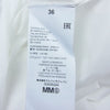 MAISON MARGIELA メゾンマルジェラ S52NC0280 S47294 国内正規品 MM6 エムエムシックス オーバーサイズ シャツ生地 ロゴプリント クルーネック 半袖 Tシャツ ホワイト ホワイト系 36【美品】【中古】