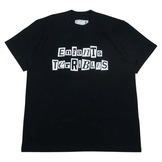 Sacai サカイ 21AW Enfants Terribles Print T-Shirt ロゴ プリントTシャツ ブラック ブラック系 1【美品】【中古】