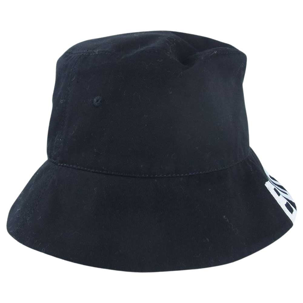 BURBERRY バーバリー 8037597 リバーシブル ロゴ コットンギャバジン ノバチェック バケット ハット ブラック系 M【美品】【中古】