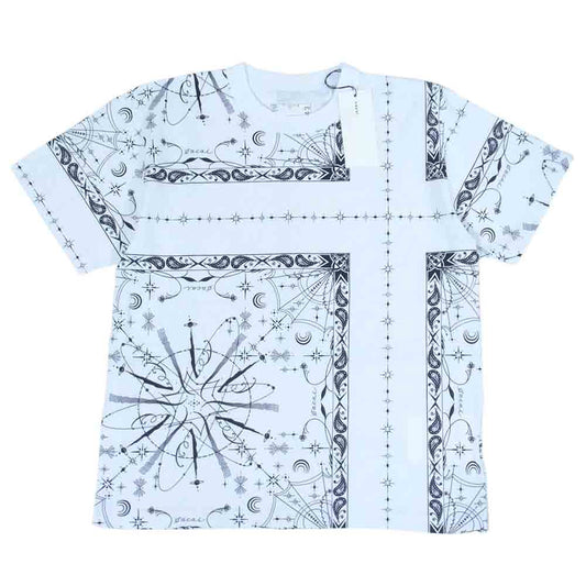 Sacai サカイ 20AW 20-02343M × Dr.Woo ドクターウー Bandana Print T-Shirt バンダナ プリント 半袖 Tシャツ ホワイト系 2【美品】【中古】
