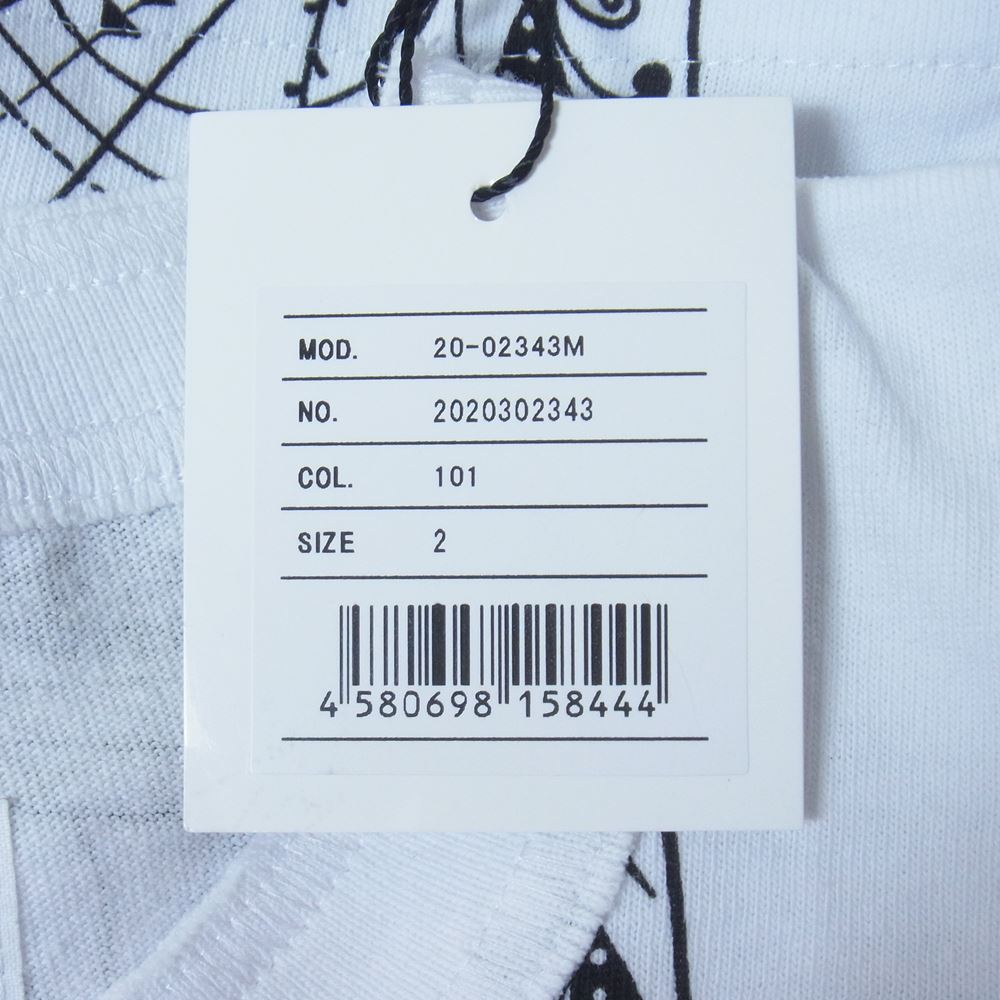 Sacai サカイ 20AW 20-02343M × Dr.Woo ドクターウー Bandana Print T-Shirt バンダナ プリント 半袖 Tシャツ ホワイト系 2【美品】【中古】