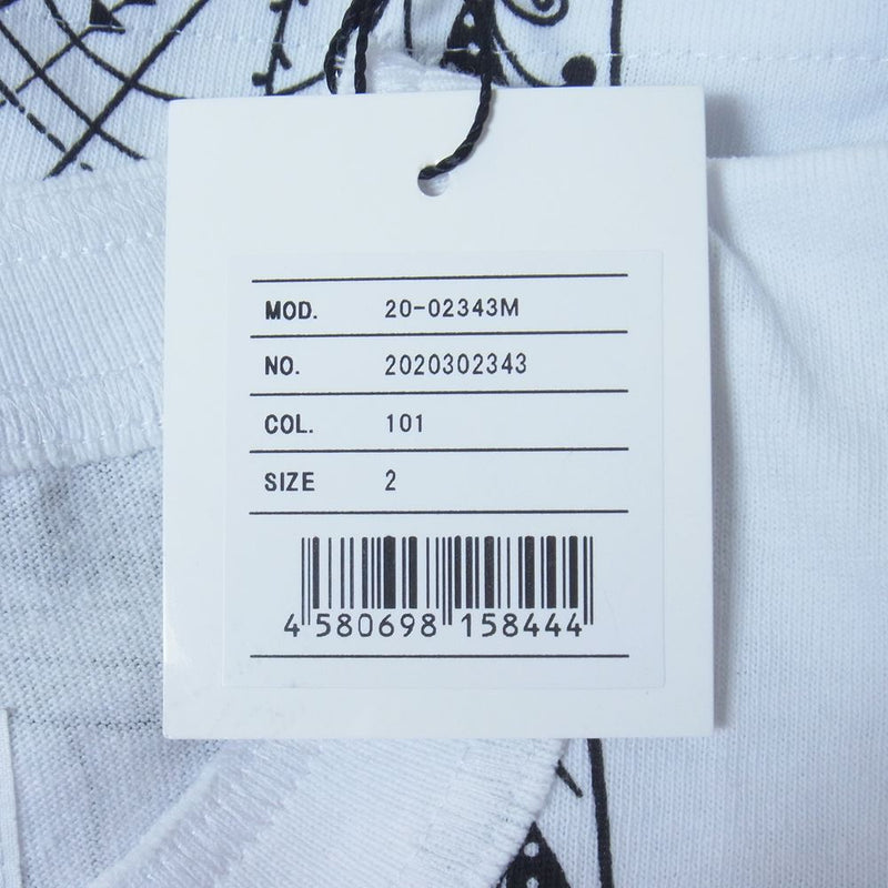 Sacai サカイ 20AW 20-02343M × Dr.Woo ドクターウー Bandana Print T-Shirt バンダナ プリント 半袖  Tシャツ ホワイト系 2【美品】【中古】
