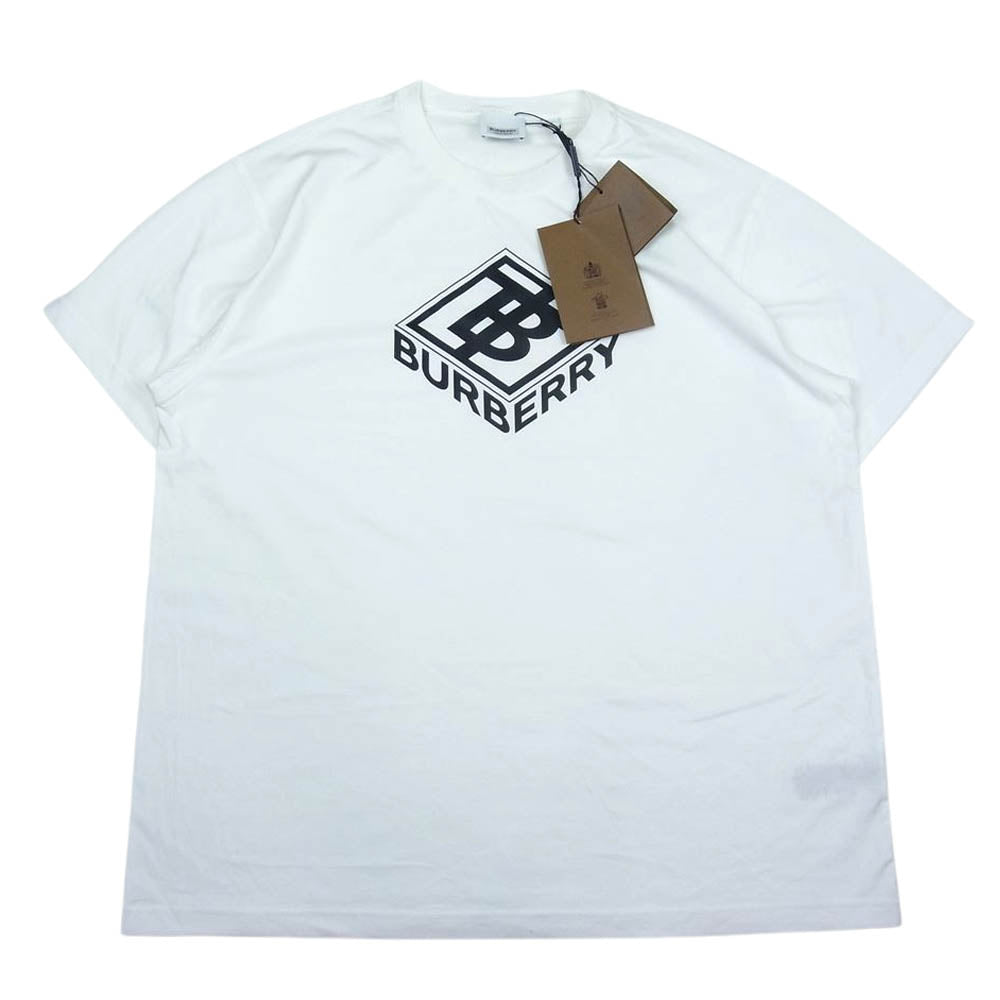 BURBERRY バーバリー 8038544 ボックス スクエア ロゴ 半袖 Tシャツ ホワイト系 M【美品】【中古】