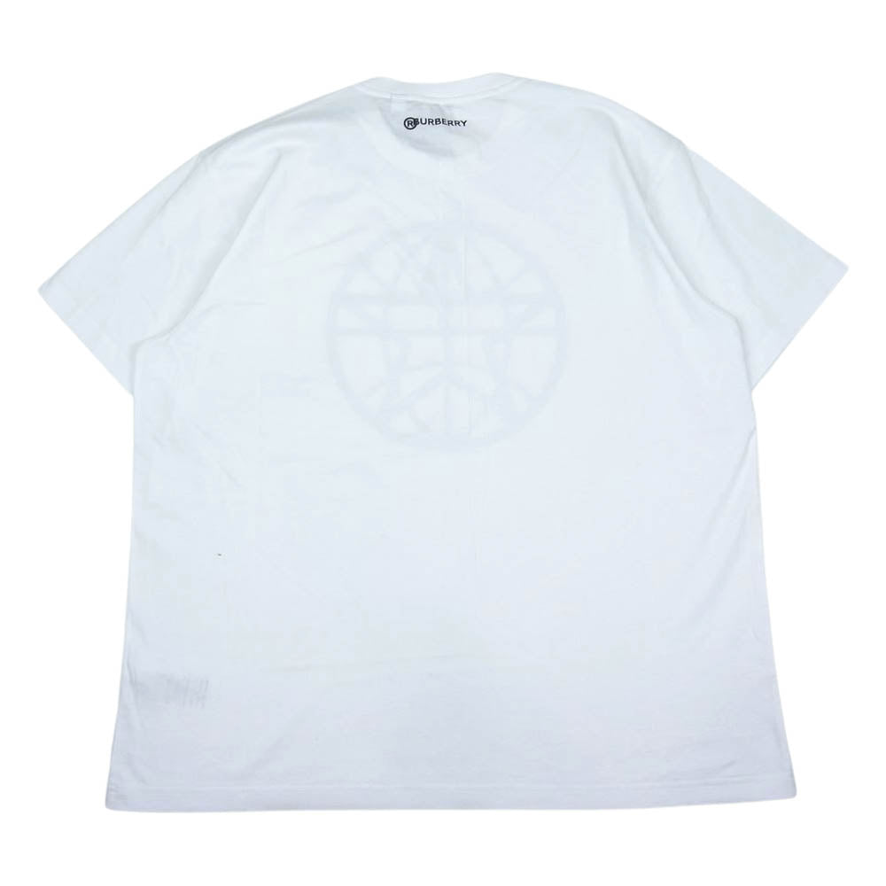 BURBERRY バーバリー 8030917 GLOBE STAR プリント クルーネック 半袖 Tシャツ ホワイト ホワイト系 M【美品】【中古】