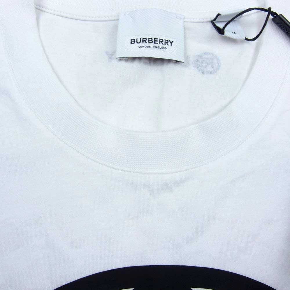 BURBERRY バーバリー 8030917 GLOBE STAR プリント クルーネック 半袖 Tシャツ ホワイト ホワイト系 M【美品】【中古】