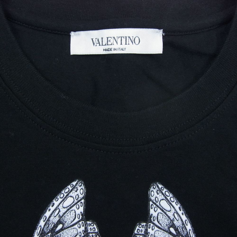 VALENTINO ヴァレンティノ WV3MG10V7LL Floral Logo Tee フローラル 総柄 ロゴ プリント 半袖 Tシャツ ブラック ブラック系 S【美品】【中古】