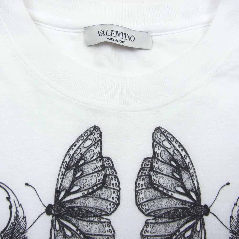 VALENTINO ヴァレンティノ WV3MG10V7LL Floral Logo Tee フローラル 総柄 ロゴ プリント 半袖 Tシャツ ホワイト ホワイト系 S【美品】【中古】
