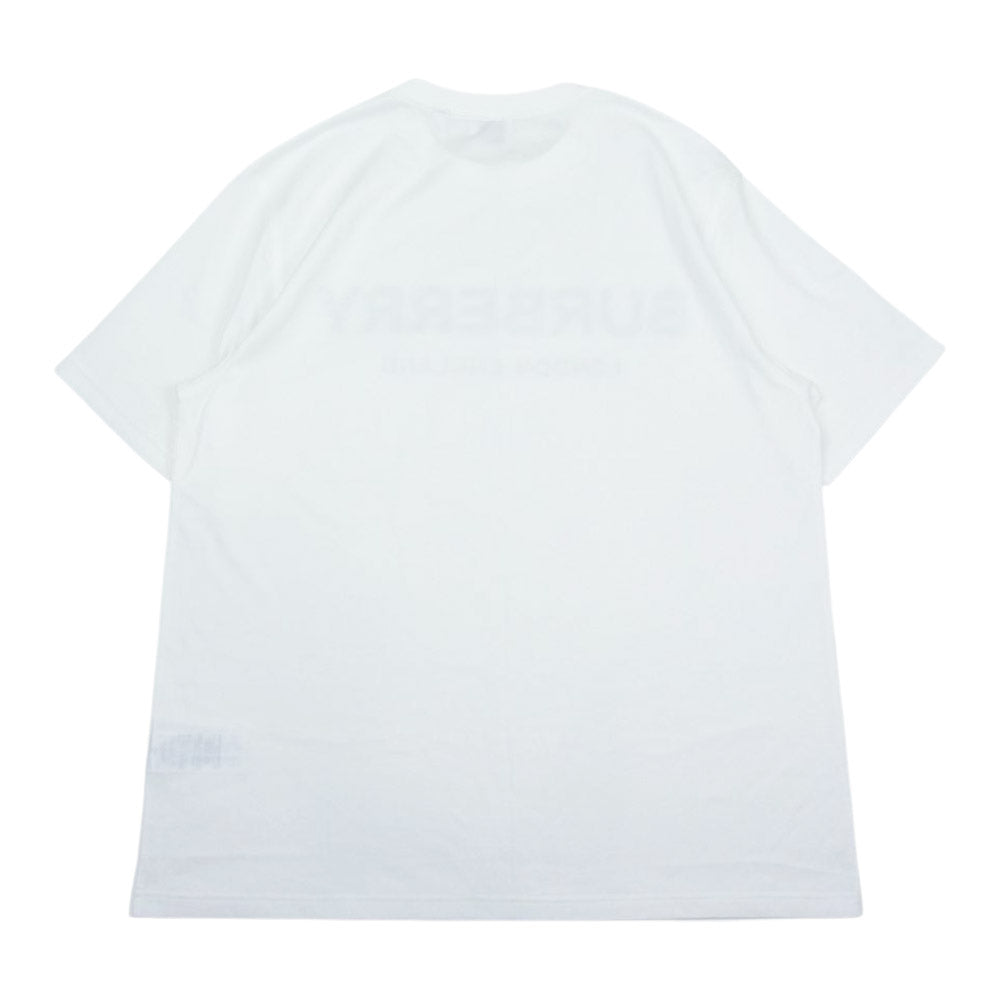 BURBERRY バーバリー 8009495 BURBERRY LONDON ENGLAND LOGO ロゴ プリント 半袖 Tシャツ ホワイト系 M【美品】【中古】