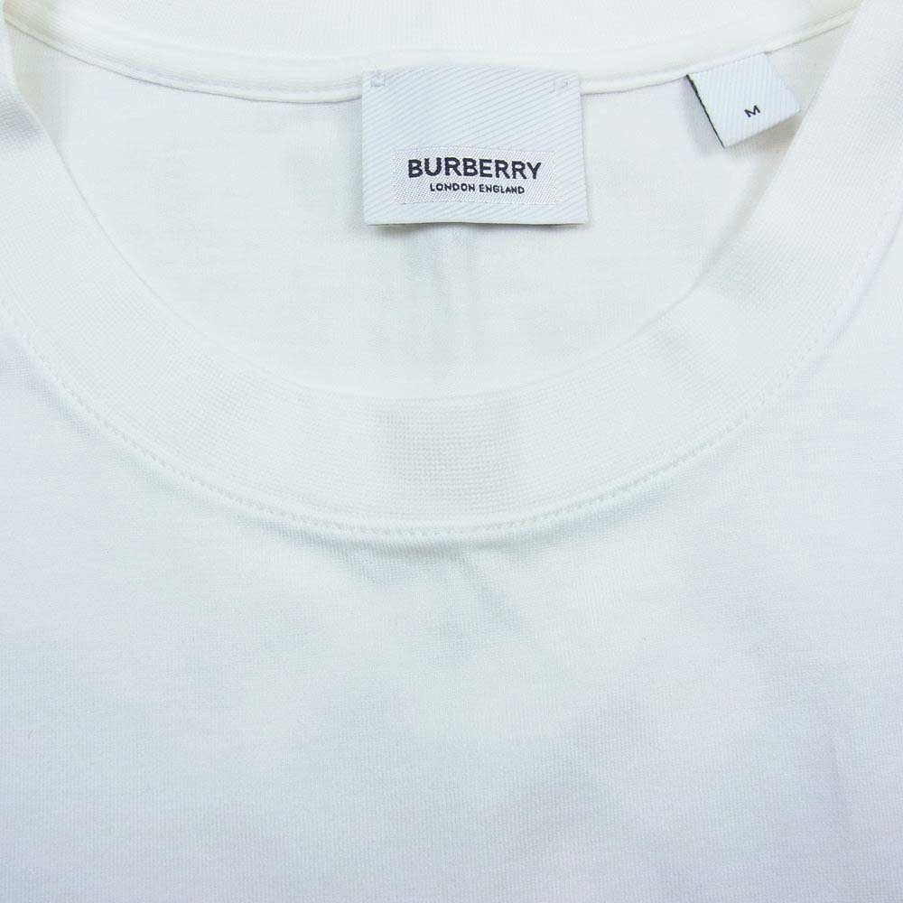 BURBERRY バーバリー 8009495 BURBERRY LONDON ENGLAND LOGO ロゴ プリント 半袖 Tシャツ ホワイト系 M【美品】【中古】