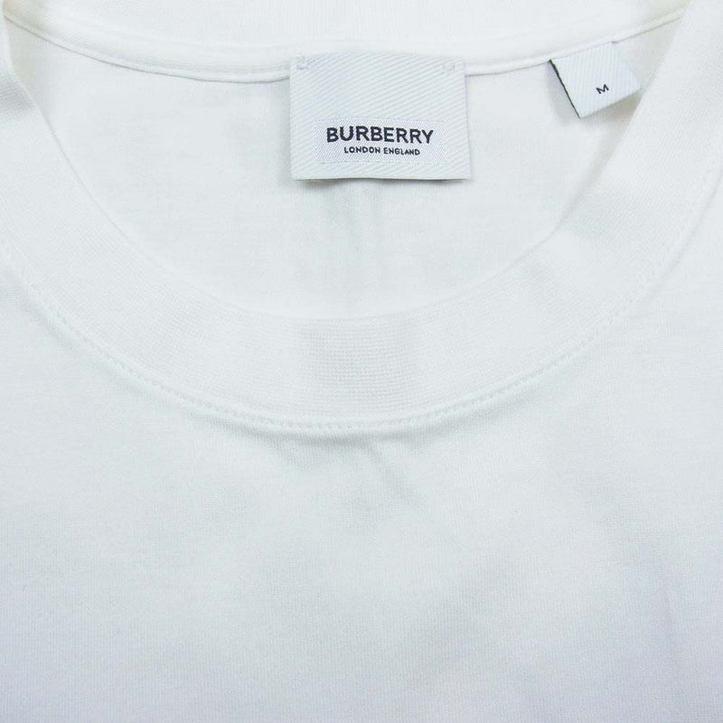 BURBERRY バーバリー 8009495 BURBERRY LONDON ENGLAND LOGO ロゴ プリント 半袖 Tシャツ ホワイト系 M【美品】【中古】