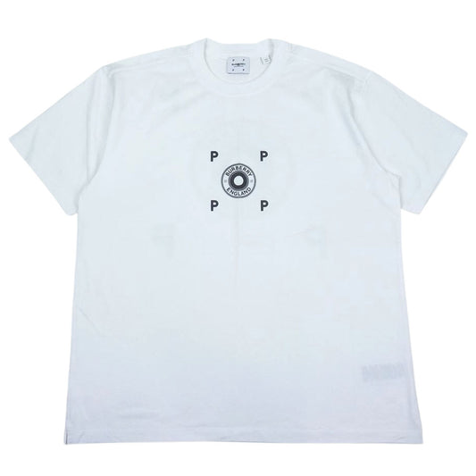 BURBERRY バーバリー 8059099 × POP TRADING COMPANY ポップトレーディングカンパニー ロゴ プリント Tシャツ ホワイト ホワイト系 XS【美品】【中古】
