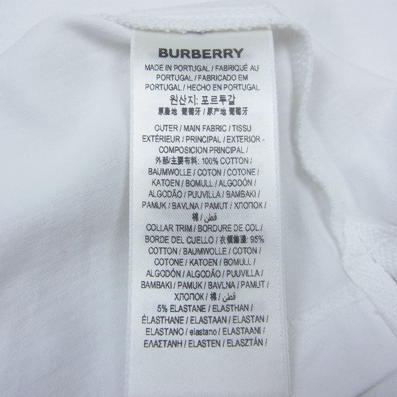 BURBERRY バーバリー 8059099 × POP TRADING COMPANY ポップトレーディングカンパニー ロゴ プリント Tシャツ ホワイト ホワイト系 XS【美品】【中古】