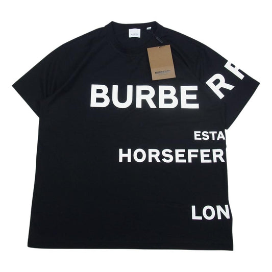 BURBERRY バーバリー 8040694 Horse Ferry Print Cotton Oversize Tee ホースフェリー プリント 半袖 Tシャツ ブラック ブラック系 S【美品】【中古】