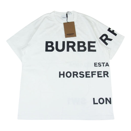 BURBERRY バーバリー 8040691 Horse Ferry Print Cotton Oversize Tee ホースフェリー プリント 半袖 Tシャツ ホワイト ホワイト系 S【美品】【中古】