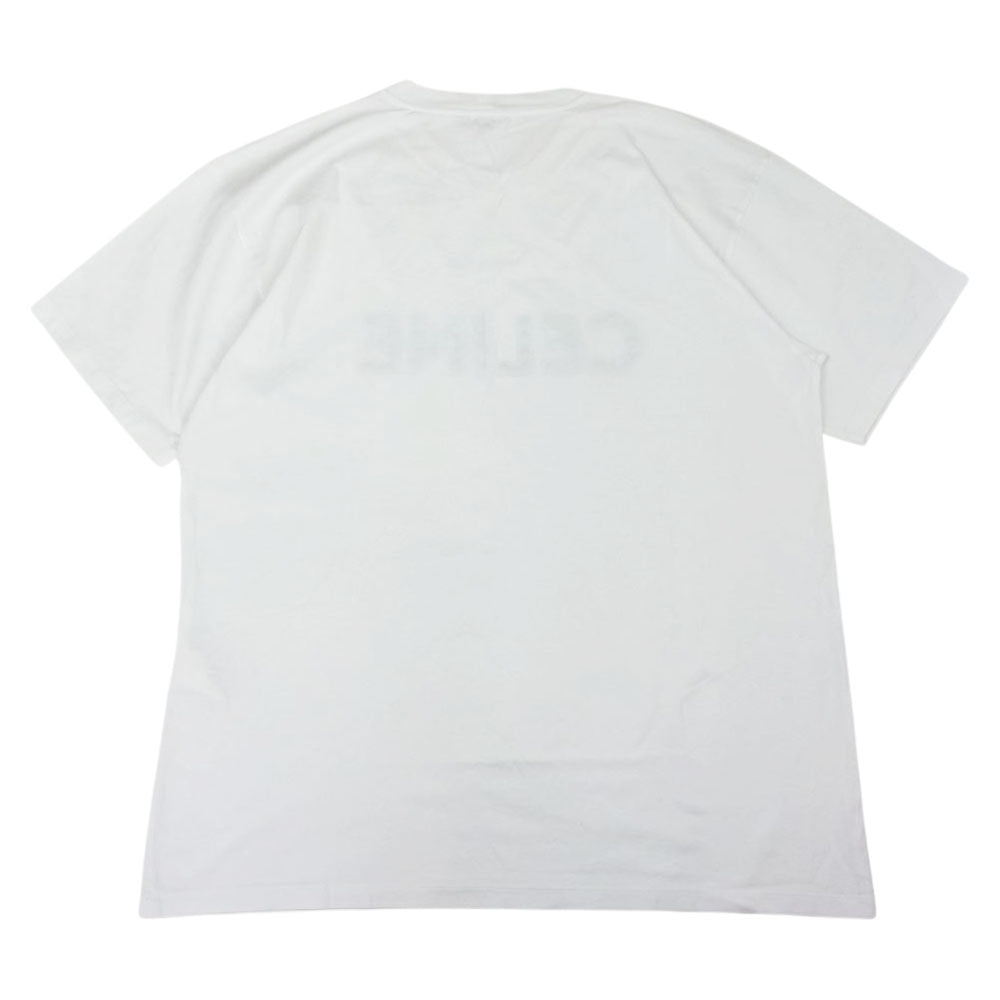 CELINE セリーヌ 2X687801F スタッズ ロゴ プリント 半袖 Tシャツ ホワイト系 L【中古】