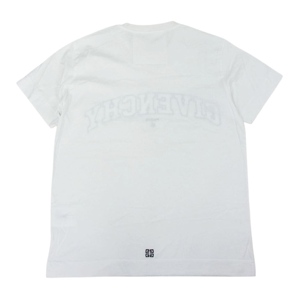 GIVENCHY ジバンシィ BM71CW3Y6B COLLEGE EMBROIDERED LOGO TEE カレッジ ロゴ ワッペン 半袖 Tシャツ ホワイト ホワイト系 XS【美品】【中古】