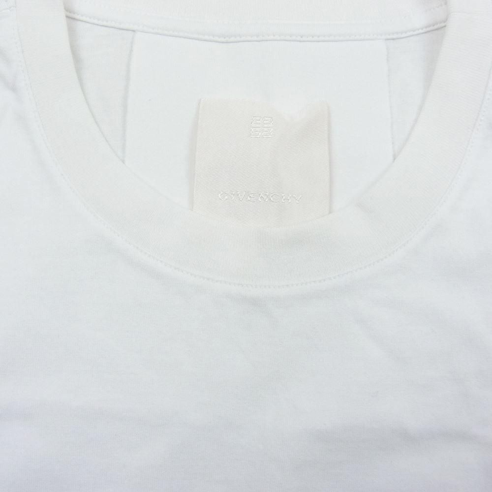 GIVENCHY ジバンシィ BM71CW3Y6B COLLEGE EMBROIDERED LOGO TEE カレッジ ロゴ ワッペン 半袖 Tシャツ ホワイト ホワイト系 XS【美品】【中古】