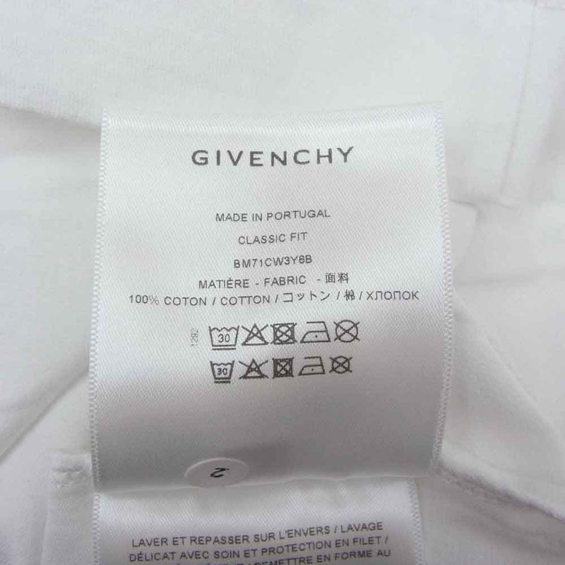 GIVENCHY ジバンシィ BM71CW3Y6B COLLEGE EMBROIDERED LOGO TEE