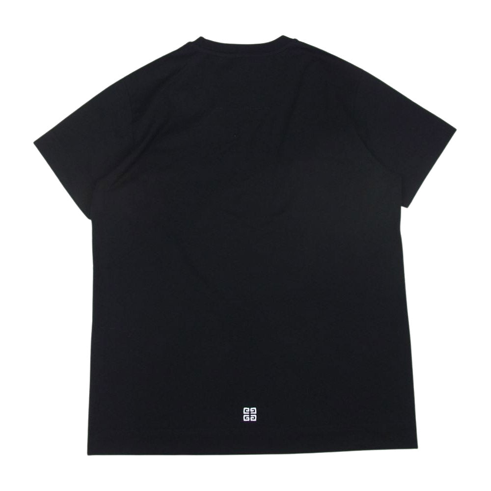 GIVENCHY ジバンシィ BM71CW3Y6B COLLEGE EMBROIDERED LOGO TEE カレッジ ロゴ ワッペン 半袖 Tシャツ ブラック ブラック系 XS【美品】【中古】