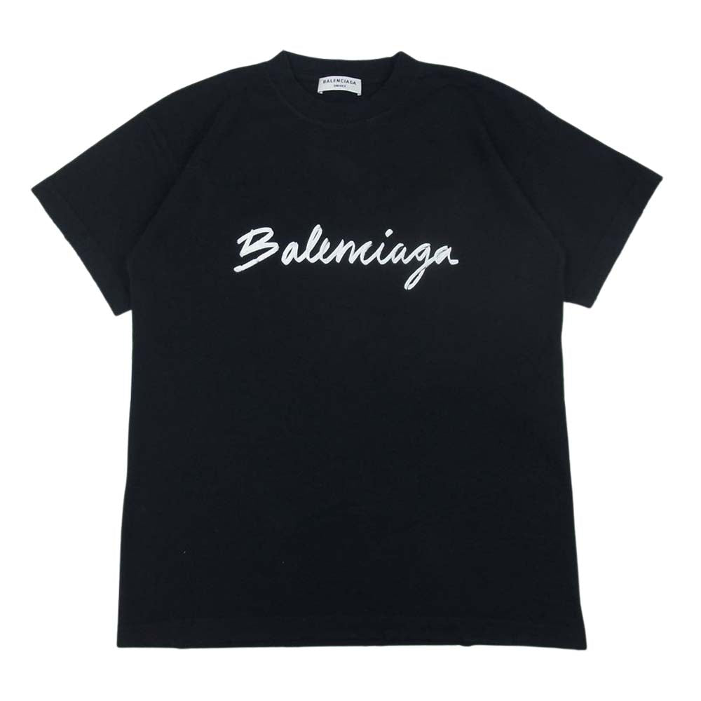 数回着用後にクリーニング済み★極美品・送料込★BALENCIAGA バレンシアガ シャツ ロゴ BLACK