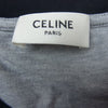 CELINE セリーヌ 2X601501F メッシュ 切替 フットボール ロゴ プリント 半袖 Tシャツ グレー系 L【美品】【中古】