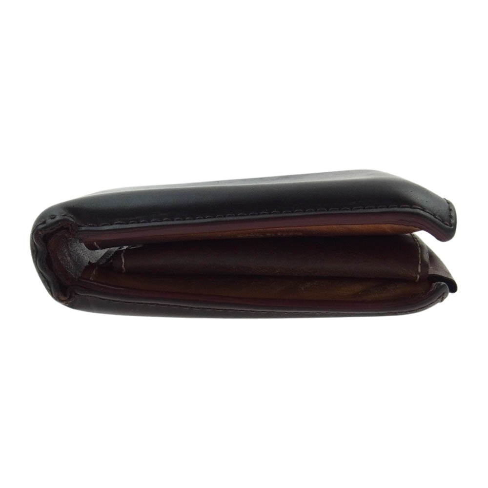 GANZO ガンゾ 2つ折り レザー ウォレット ブラック系【中古】