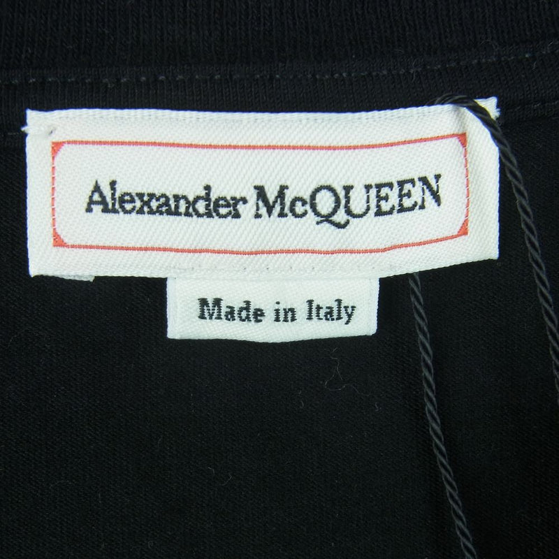 Alexander McQueen アレキサンダーマックイーン 659987 Seal Logo T-shirt シール ロゴ プリント 半袖 Tシャツ ブラック系 ホワイト系 40【美品】【中古】